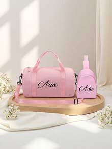 Personaliza tu propio paquete de combinación, bolso y bolso de pecho adecuado para deportes, con un estilo sencillo. Imprime un nombre personalizado o saludos festivos. Crea el tuyo. Informal y versátil. Puedes imprimir nombre, letras, números de la suerte, etc. Es muy adecuado para uso diario, como ir a la escuela, a clase de baile y viajar. Puede ser un regalo de cumpleaños para amigos, hijas, bolsas conmemorativas, regalos de Navidad o de Año Nuevo. - Multicolor - Ver 6