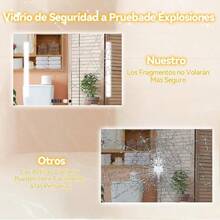 LED Bathroom Mirror 80x80x11cm – With Defogging Function, 3 Light Colors, Digital Clock & Smart Touch Buttons, Integrated Towel Rack, Modern Wall Mounted Mirror, Towel Rack Integrated In Bathroom Mirror, Smart Touch Buttons For Mirror, LED Vanity Mirror For Bathroom & Bedroom, - 1 - View 7