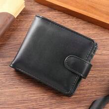 New Men's Horizontal PU Leather Wallet Card Holder Credit Card Case With Zipper Pocket For Men Wallet Mini Wallet Purse Wallet Coin Wallet
