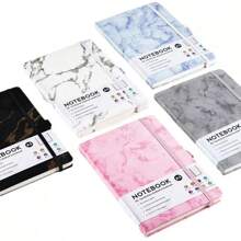 Unisex Lined Notebook, Marble And Rough Surface Journal, Hardcover Leather Material, With Pen Holder, Resistant Cover Tech Softcover Composition Journal Notebook Light Notepad Supply For Stylish Women Men Daily Use Home Decor,Preppy Style Lined Journal, Back To School Decorations,Suitable For Work, Notes, Travel, School, Etc.