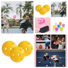 1pc/3pcs Pickleball 26 Holes/40 Holes Perforated Pickleballs 74mm PE Rotational Molding TPE Injection Molding Balls, Holiday Decor