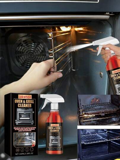 jakehoe Jakehoe; 100ml; Limpiador de espuma para estufa; Limpiador de horno y parrilla; Limpiador de horno; Limpiador de grasa de cocina; Limpiador multiusos; Elimina la grasa y los residuos
