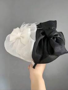 1 件甜美优雅蝴蝶结迷你头饰，适合女士，派对/舞蹈发型配饰，波西米亚风格，优雅，头带，生日，节日，周年纪念，婚礼派对，女士头带，发带，发箍，蝴蝶结配饰，发饰 - 彩色 - 查看 4