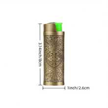 1 pezzo Custodia per accendino J6 con design a rilievo di Costantino, chiusura a pulsante, materiale in metallo durevole - adatto per uso personale e da regalo, scatola accendino in stile artistico, finitura in metallo, adatta per accendini BIC J6 formato standard - custodia per accendino alla moda e durevole, antivento, stile retrò minimalista e resistente - Multicolore - Visualizzare 9