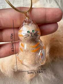 1 件装宠物毛发收集罐，透明带夹容器，用于保存猫或狗毛发，创意宠物爱好者设计 - 彩色 - 查看 2
