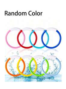 4/8 件彩色下沉式潜水圈，适合青少年的有趣水下泳池玩具，非常适合潜水训练和检索，橙色、绿色、蓝色、黄色，泳池潜水玩具，游泳池玩具，泳池配件，泳池派对，1/2 件