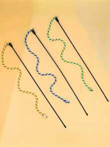 Multi-Color Cat Teaser Stick Toy, Bell Decor Interactive Wand Toy For Cats To Exercise And Play - Multicolor - View 14