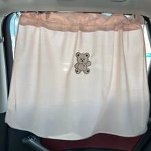 1pc Embroidered Rabbit Fabric Sunshade Car Curtain, Blackout & Heat Insulation For Car Side Window - Fabric Curtains - View 13