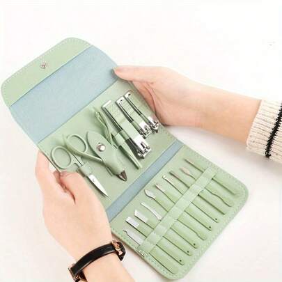 Professional Manicure And Pedicure Set, Stainless Steel Nail Clipper Set, Facial, Nail And Toe Trimming Tools, Household Items.