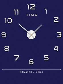 3D DIY Wall Clock Acrylic Mirror Stickers Wall Clocks For Home Decoration Living Room Quartz Needle Hanging Watch Europe Horloge Colors: Black And Silver 16/19/35 Inches Optional Room Decor