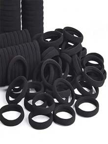 100pcs/10pcs Women's All-Match Black, Blue, Red, Khaki, Pink High-Elastic Nondamaging Hair Ties, Stylish & Versatile, Elegant & Chic, Simple & Minimalist Design Hair Bands, Suitable For Daily Wear, Casual, Party, Commute, Vacation, Face Washing, Makeup, Hairstyling Hair Accessories