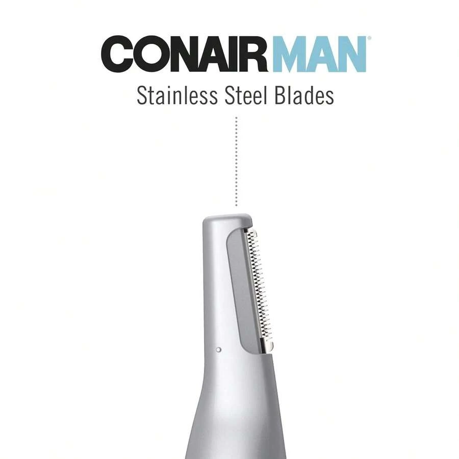 ConairMAN All-In-One Personal Trimmer For Men, For Nose, Ear, Eyebrows And Sideburns Hair Trimmer, 4 Piece Men's Grooming Kit, Lithium Battery-Powered,7363219 - Màu Hoa hồng đỏ - Xem 1