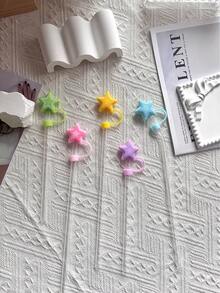 Compatible con accesorios de la Cup (2 piezas de tapas para sorbetes)(2 piezas de tapas para sorbetes + 1 pieza de cubierta protectora inferior PARA 40OZ) para la tapa del sorbete de la taza, simple, conveniente, tapa de sorbete reutilizable de silicona para uso diario, cubierta antipolvo y antisalpicaduras para sorbete, accesorios portátiles y fáciles de limpiar para taza de aislamiento, cubierta de sorbete con diseño de flor de dibujos animados, rosa, azul, morado, amarillo, verde - Multicolor - Ver 4