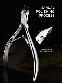 7 件套不锈钢嵌甲和老茧去除套装 - 无味美甲和修脚套装，无需电源，便携式收纳盒 - 銀色 - 查看 4