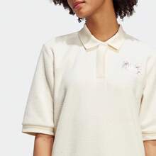 Adidas 女士休闲花卉刺绣短袖运动户外连衣裙 - 米色 - 查看 3