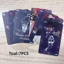 1pc K-Pop Idol Jungwon & Heeseung Christmas Card, Cartoon Cute LOMO Card, Double Sided Matte Card, Jake & Sunoo Fan Collectible Gift