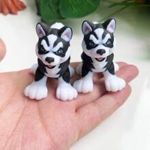 Figura decorativa de perro Spaniel lindo y adorable impresa en 3D, escultura de escritorio de plástico, regalo festivo
