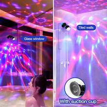 NetHong Mini LED Stage Disco Light USB Powered Projector Light RGB Night Light Auto Rotate For Car KTV Lamp Christmas Party Decoration - Black - View 6