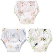 5 件可重复使用的婴儿训练裤，可洗尿布袋，透气如厕学习内衣，防水防漏幼儿尿布，柔软舒适的材质，适合所有季节的婴儿