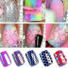6 Sheets Nail Vinyl Stencils Nail Decoration Stickers Set Nail Stickers Tips Decals - Color - View 7