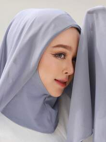 1pc Ready To Wear Women Instant Hijabs With Bonnet Chiffon Hijabs - Multicolor - View 7