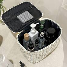 Ladies' Handbag, Beach Handbag, Ladies' Zipper Lipstick And Cosmetics Bag Mouth, Hand-Held Storage Bag, Suitable For Any Occasion, Such As Work, Business, Dates, Daily Life And Travel, Fashionable Vacation Bag, Beach Essentials, Women's Bag For Vacation And Holidays, The Latest Holiday Bag