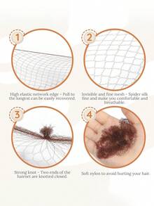 37件套少女发髻造型套装 - 2个迷你发髻定型器、10个迷你隐形发网、20个发髻夹、5个发圈 - 棕色 - 查看 8