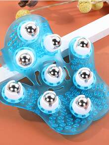 360° 旋转硅胶身体按摩器，带九个钢球 - 全身、腹部、腿部和背部肌肉工具，耐用且符合人体工程学的设计，可增强灵活性和循环、学校、返校、旅行、旅行必需品、家庭必需品、水疗、按摩工具、按摩、按摩器、水疗 - 彩色 - 查看 5