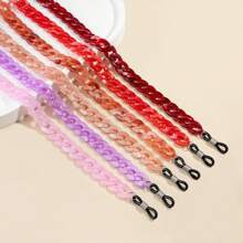 1 件时尚糖果色亚克力眼镜链 | 防丢失眼镜带 | 男女通用挂绳 | 可爱时尚的眼镜配件，个性化搭配之选 - 彩色 - 查看 8