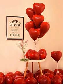 100 piezas/20 piezas/10 piezas Decoración del Día de San Valentín, Globos con forma de corazón. Decoración para confesión del Día de San Valentín, cumpleaños, boda, apta para el Día de San Valentín, cumpleaños, bodas, aniversarios, fiestas y decoración del hogar