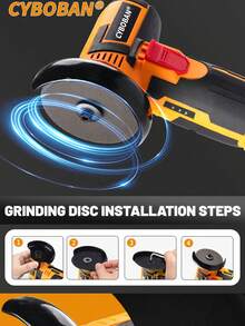 CYBOBAN电动工具，12V微型角磨机，可充电锂电池抛光机，除锈、切割、抛光，多功能，低噪音，2.0Ah大容量锂电池。新款2025款配备6个角磨片，价格稍贵，但物超所值。 - 熱戀紅 - 查看 8