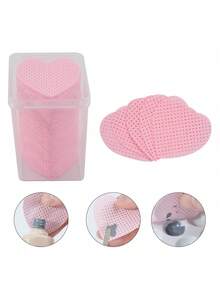 2000/1000/200片装指甲清洁湿巾 - 专业无绒指甲油卸除棉片，UV凝胶清洁纸巾，无香型美甲准备和完成清洁工具，美甲用品，指甲护理用品 - 粉色 - 查看 12