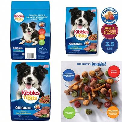 Original Savory Beef Chicken Flavors Dry Dog Food 3.5 Pounds