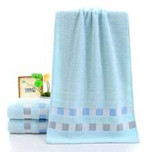 1pc Cotton Striped Design Gift Towel, Simple Solid Color/Thick & Soft/Antibacterial Quick-Drying/Strong Absorbency, Suitable For Home Bathing/Holiday Gifts/Hotel Essentials - Multicolor - View 25
