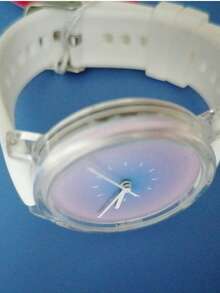 Reloj de mujer adorable y pequeño de KEZZI, con efecto degradado transparente - Blanco - Ver 3