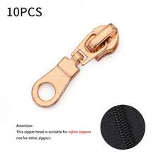 10 Stücke #5 Nylon Reißverschlussabzieher, 6 Farben erhältlich, verwendbar mit Nylon Reißverschlüssen, handgefertigter Ersatz zum Nähen - Verschiedenfarbig - Übersicht 2