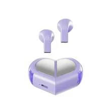New Arrival 5.3 Shell Rotating K520 Heart Shape Bluetooth Headset, Cute Small Stereo Low Power Consumption Couple Holiday Gift - Multicolor - View 11