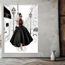 Framed Poster Master Fashion Poster - Lady In Black Print - Paris Designer -  Gift For Her & Fashionista - Luxury Haute Couture Decor For Bedroom Or Girls Room - 框架 - 查看 4