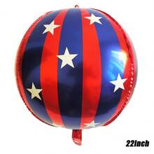 1 pieza Globos de cumpleaños, globos con tema de circo, payasos de pie grandes, planetas a rayas, globos de película de aluminio con animales, decoraciones de escena de cumpleaños, arreglos de escena de fiesta sorpresa, carnavales, productos de decoración navideña - Multicolor - Ver 16