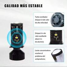 Kit de faros LED H4, con bombillas de proyector CSP 6000K, compatible con CAN bus. Accesorios para automóviles / Accesorios para motocicletas - A - Ver 4