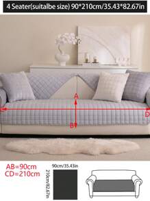 1 件四季沙发垫套，现代简约防滑沙发座椅保护套，防尘可洗沙发套，柔软防褪色，宠物友好，适合卧室、办公室、客厅的 L 型和 1/2/3/4 座沙发 - 淺灰色 - 查看 12