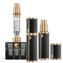 Travel Refillable Perfume Bottle, Leak-Proof 5ml Atomizer, Portable Luxurious Pocket Perfume Dispenser Pump Transfer Tool For Women Men Travel Accessories. - 黑色 - 查看 1