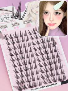 AYRMILLA 10 Rows 8-12mm False Eyelashes Natural Fish Tail Fairyultrafine Stem Feather Fan Fish Tail Grafting Eyelash Cross Wedding Party And Club Daily Work Meeting Natural False Eyelashes Are Comfortable To Wear Fairy Beginner Curling Planting False Eyelashes Flying Girls Such As , Students, Movies And TV Shows, Travel, Vacations, Brides, Birthdays, Etc - C - 查看 1