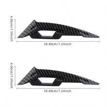 2pcs/Set Motorcycle Stickers Black Carbon Fiber Styling Decals, Helmet Decor, Motorcycle Decoration - Black - View 9