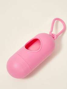 PETSIN 2 Rolls/30pcs Disposable Dog Poop Bags, 1pc Pill-Shaped Pooper Scooper, Convenient For Outdoor Pet Waste Cleanup (Bag Size: 30x22cm) - Pink - View 2