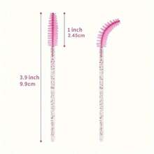 50pcs Multifunctional Color Eyelash Comb Makeup Brush Eyebrow Comb Dual-Purpose Spiral Brush Grafted Eyelashes Beauty Tools - 黑色 - 查看 6