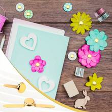 100pcs/200pcs Gold Mini Brad Paper Fasteners - Smooth Round & Star Shaped - Multipurpose Scrapbooking Decor & Office Supplies, Suitable For Crafts, DIY Projects, File Organization, Planners, Stationery, Valentine's Day Handmade Decorations