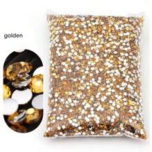 Non Hot Fix Rhinestones 2mm-6mm Silver Bottom Round Resin Flatback Crystal Rhinestone DIY Nail Art Jewelry Garment Decorations