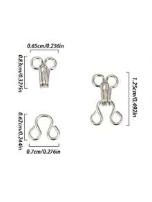 50 piezas de broches de presión metálicos, broches de costura adecuados para tela, lencería, broches fijos, broches de gancho invisible para chaqueta/camisa/vestido, broches invisibles de alta resistencia, broches de costura resistentes a la oxidación para abrigo de cuero/piel, kit de transformación de moda DIY, kit de reparación de ropa - Multicolor - Ver 2
