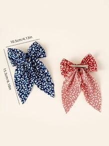 6 pièces/set Pinces à cheveux en polyester multicolores avec imprimé léopard et nœud papillon, pinces canard rétro mignonnes minimalistes. Accessoires capillaires convenant pour l'école, les fêtes, les cadeaux et le port quotidien. Pinces à cheveux, pinces à griffes, barrettes, pinces à alligator, fournitures scolaires, accessoires nœuds, imprimé animal